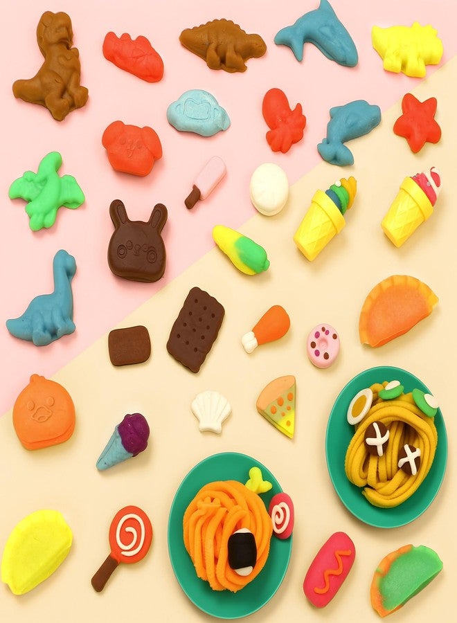 Golray 4 in 1 Playdough Sets for Kids Ages 4-8, 24 Colors Dough Accessories with Ice Cream/ Noodles/ Cake Makers, Kitchen Pretend Play Tools Kit, Birthday Gifts Toys for Toddlers Boys Girls 3 4 5 6 7 8 - Image 3